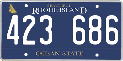 RI license plate 423686