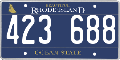 RI license plate 423688