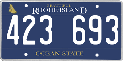 RI license plate 423693