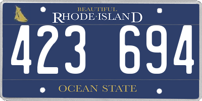 RI license plate 423694