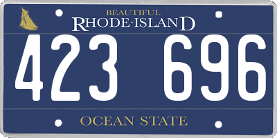 RI license plate 423696