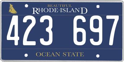 RI license plate 423697