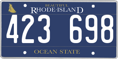 RI license plate 423698
