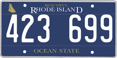 RI license plate 423699