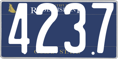 RI license plate 4237