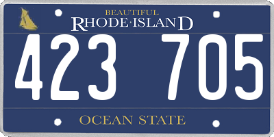 RI license plate 423705