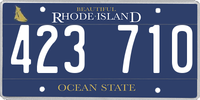 RI license plate 423710