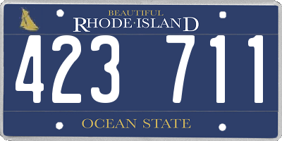 RI license plate 423711