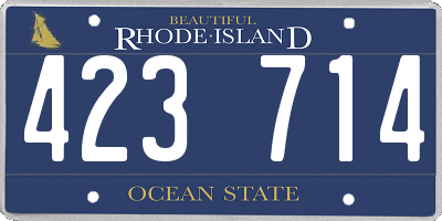 RI license plate 423714