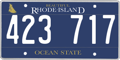 RI license plate 423717