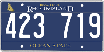 RI license plate 423719