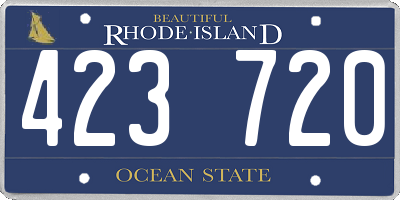 RI license plate 423720