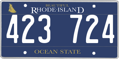 RI license plate 423724