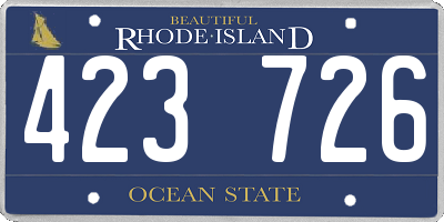 RI license plate 423726