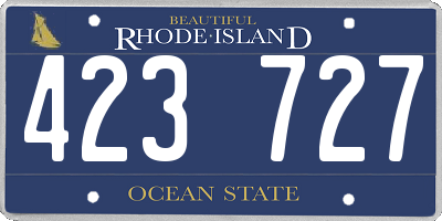 RI license plate 423727
