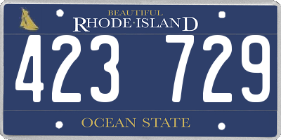 RI license plate 423729