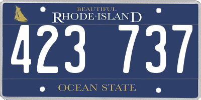 RI license plate 423737