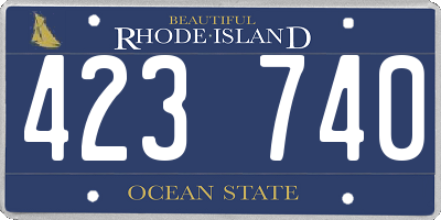 RI license plate 423740