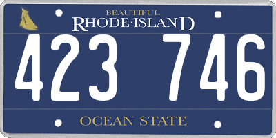 RI license plate 423746