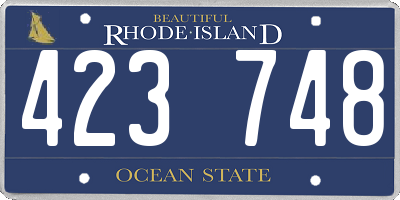 RI license plate 423748