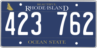 RI license plate 423762