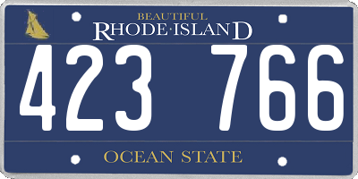 RI license plate 423766