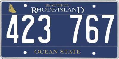 RI license plate 423767
