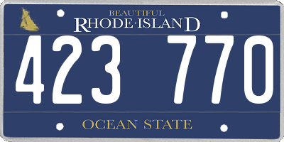 RI license plate 423770
