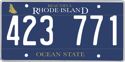 RI license plate 423771