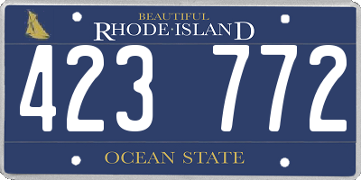 RI license plate 423772