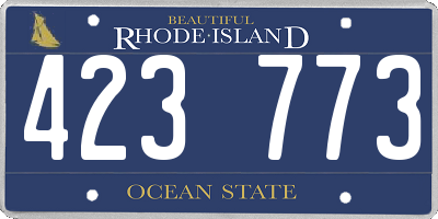 RI license plate 423773