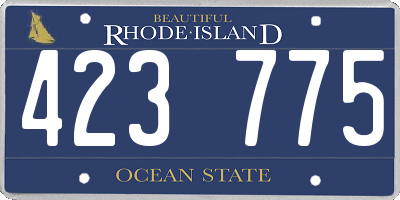 RI license plate 423775