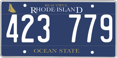 RI license plate 423779