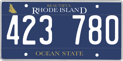 RI license plate 423780