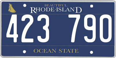 RI license plate 423790