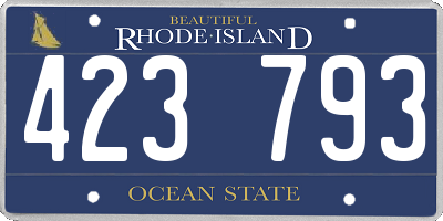 RI license plate 423793