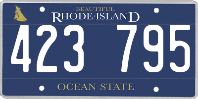 RI license plate 423795