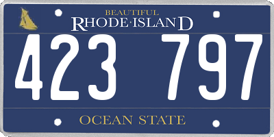 RI license plate 423797
