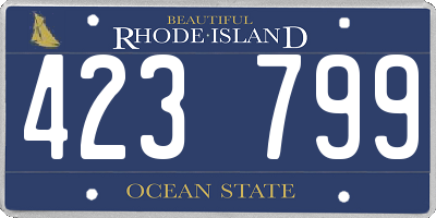 RI license plate 423799
