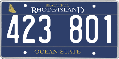 RI license plate 423801