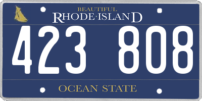 RI license plate 423808