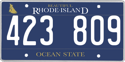 RI license plate 423809