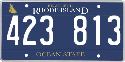 RI license plate 423813