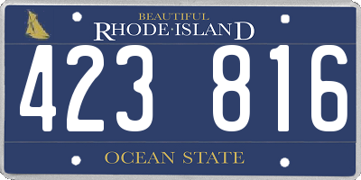 RI license plate 423816