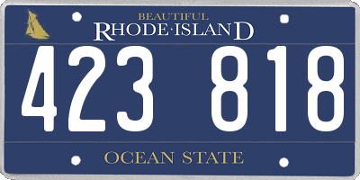 RI license plate 423818
