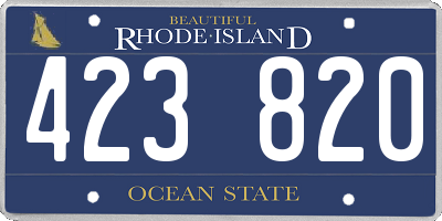 RI license plate 423820