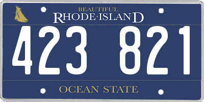RI license plate 423821