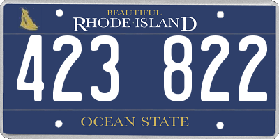 RI license plate 423822