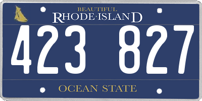 RI license plate 423827