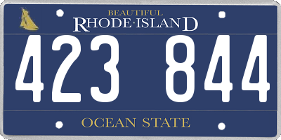 RI license plate 423844
